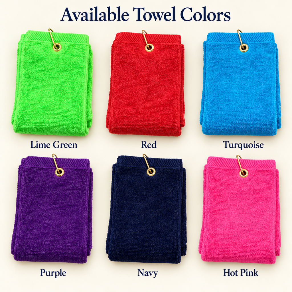 Custom Embroidered Golf Towels — Designs, Names & Monograms