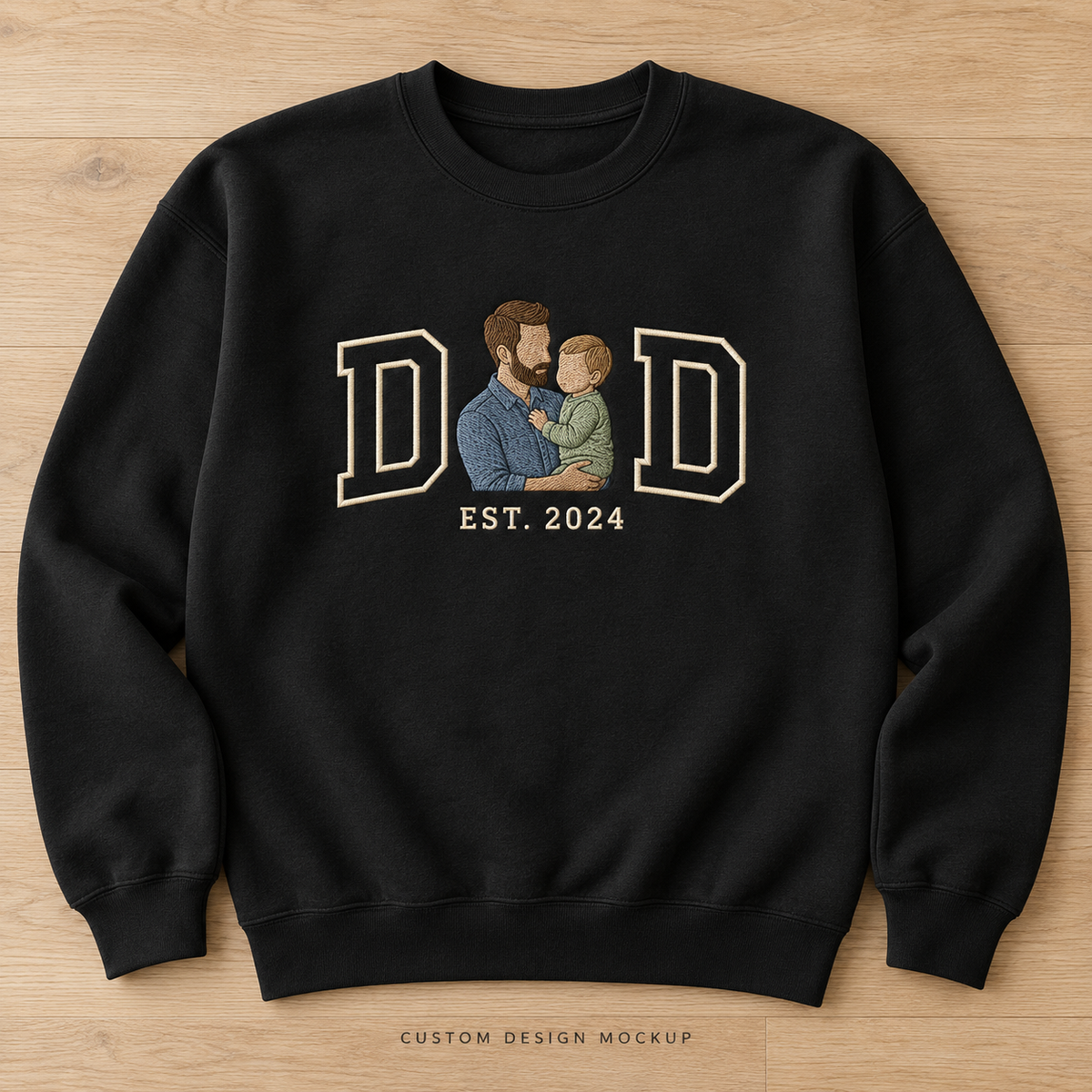 Custom Photo Embroidered Sweatshirt