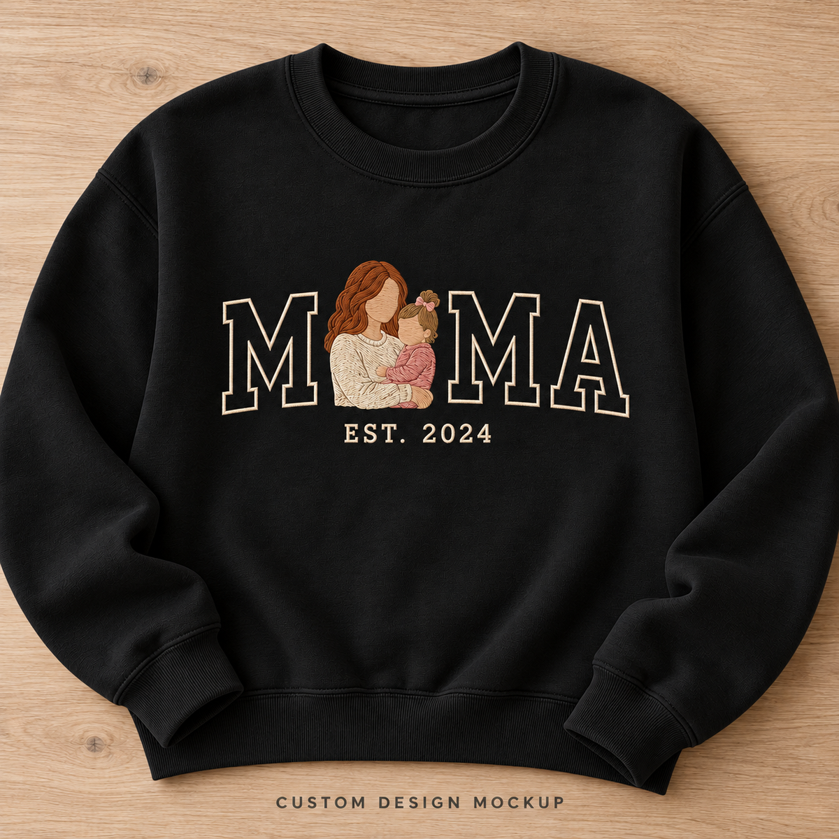 Custom Photo Embroidered Sweatshirt