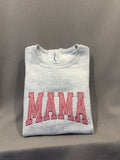 Gingham MAMA Appliqué Sweatshirt – Pink or Blue