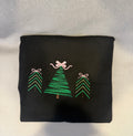 Christmas Trees & Pink Bows Embroidered Shirt
