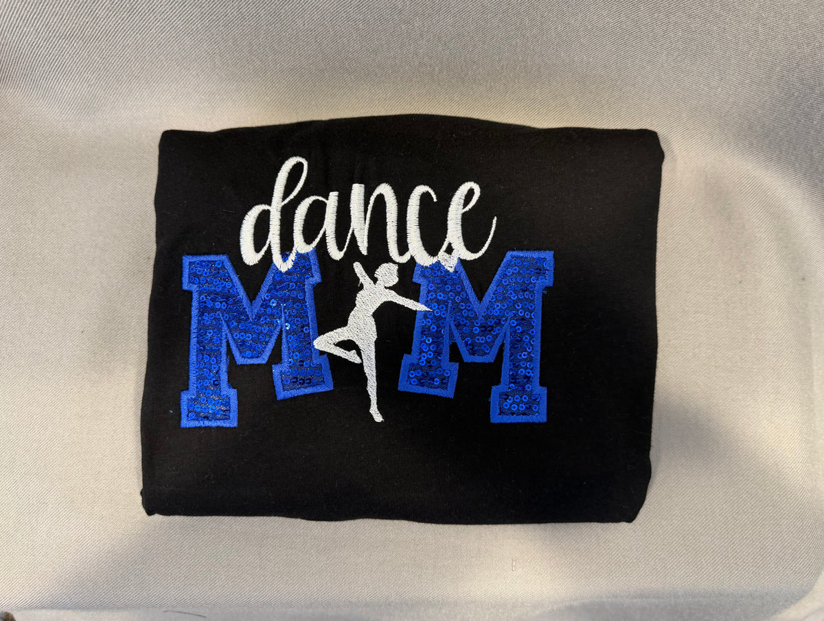 Dance Mom Sequin Appliqué Long-Sleeve T-Shirt